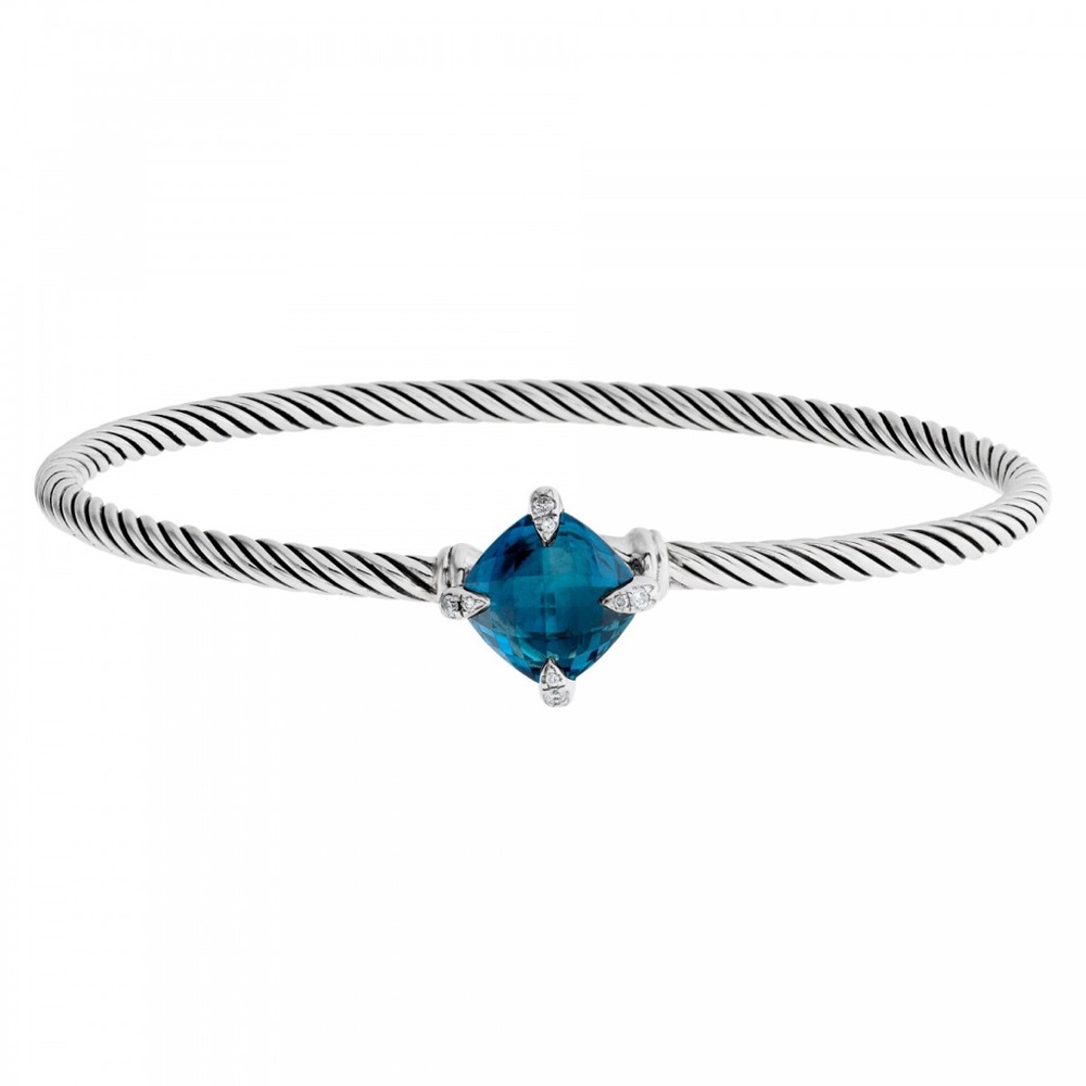 David Yurman Châtelaine Bracelet with Blue Topaz